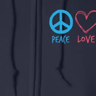 Drumline Marching Band Shirts Peace Love Percussion Full Zip Hoodie