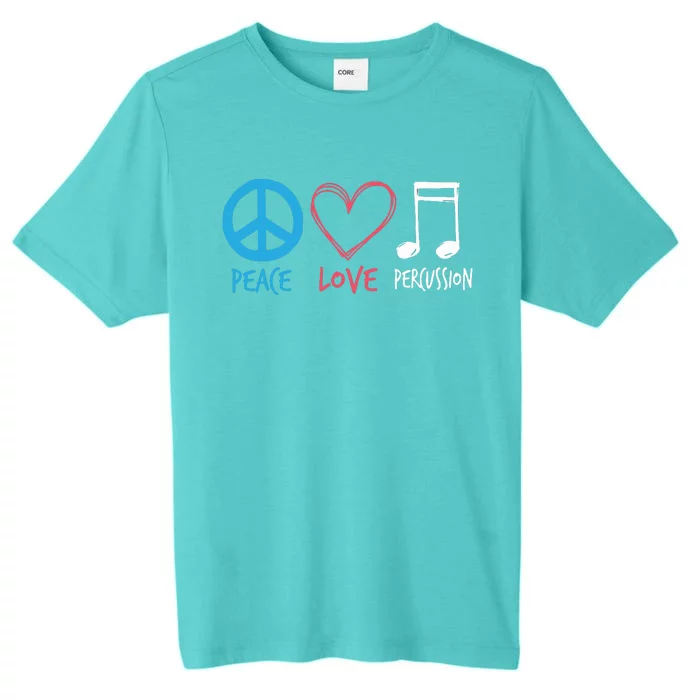 Drumline Marching Band Shirts Peace Love Percussion ChromaSoft Performance T-Shirt