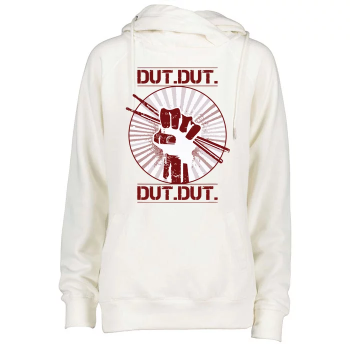 Dut Marching Band Drum Line Musician Womens Funnel Neck Pullover Hood