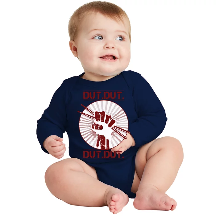 Dut Marching Band Drum Line Musician Baby Long Sleeve Bodysuit