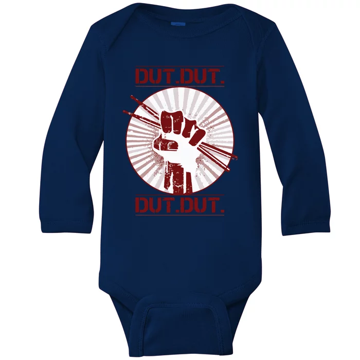 Dut Marching Band Drum Line Musician Baby Long Sleeve Bodysuit