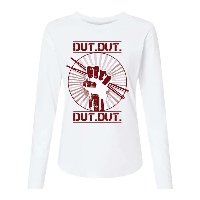 Dut Marching Band Drum Line Musician Womens Cotton Relaxed Long Sleeve T-Shirt