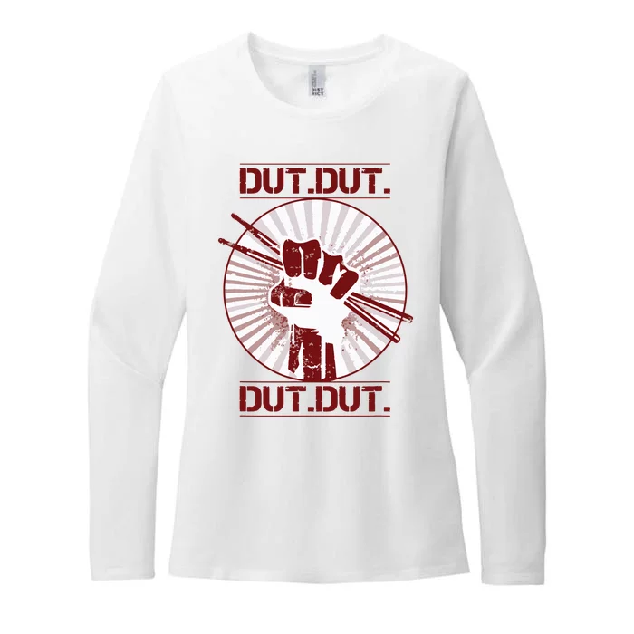 Dut Marching Band Drum Line Musician Womens CVC Long Sleeve Shirt