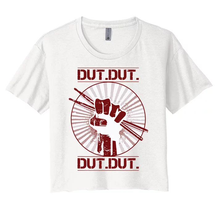 Dut Marching Band Drum Line Musician Women's Crop Top Tee