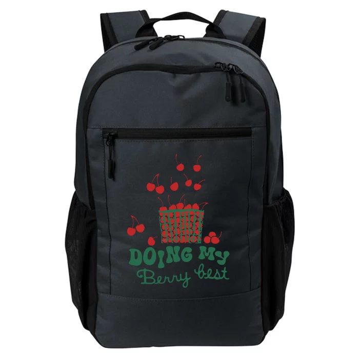 Doing My Berry Best Cherries Vintage Graphic Daily Commute Backpack