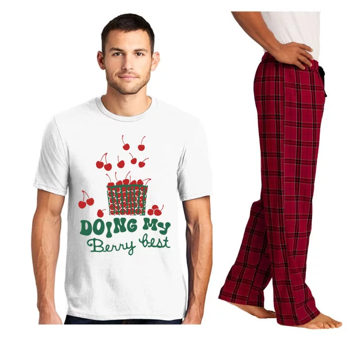 Doing My Berry Best Cherries Vintage Graphic Pajama Set