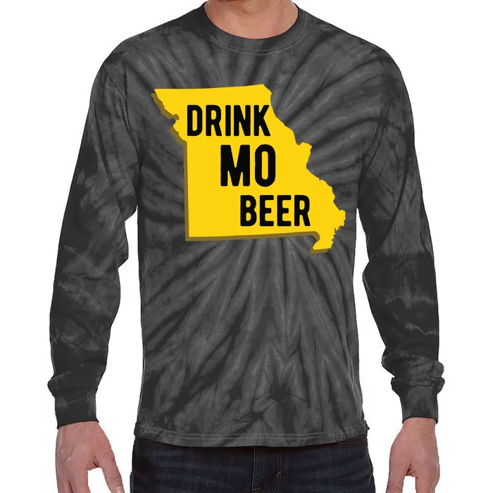 Drink Mo Beer State Of Missouri St Louis Kansas City Tie-Dye Long Sleeve Shirt