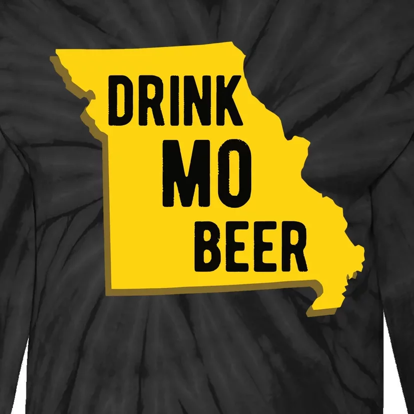 Drink Mo Beer State Of Missouri St Louis Kansas City Tie-Dye Long Sleeve Shirt