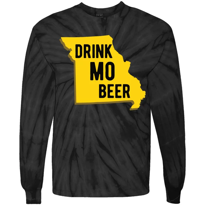 Drink Mo Beer State Of Missouri St Louis Kansas City Tie-Dye Long Sleeve Shirt