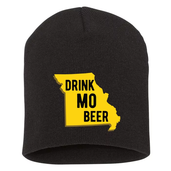 Drink Mo Beer State Of Missouri St Louis Kansas City Short Acrylic Beanie