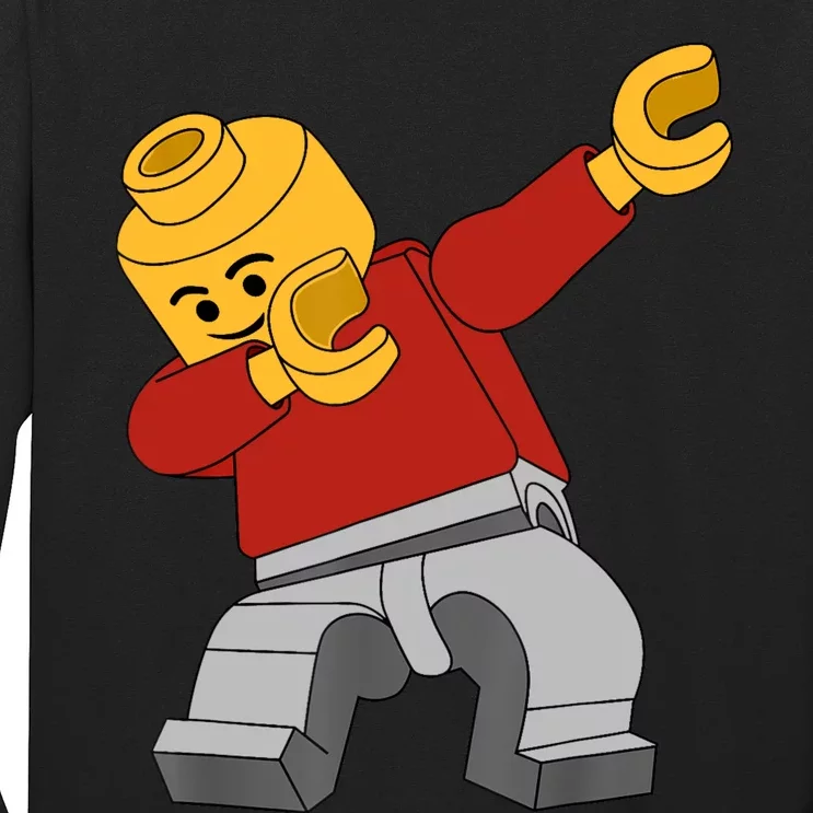 Dabbing Master Builder Funny Building Blocks Bricks Long Sleeve Shirt