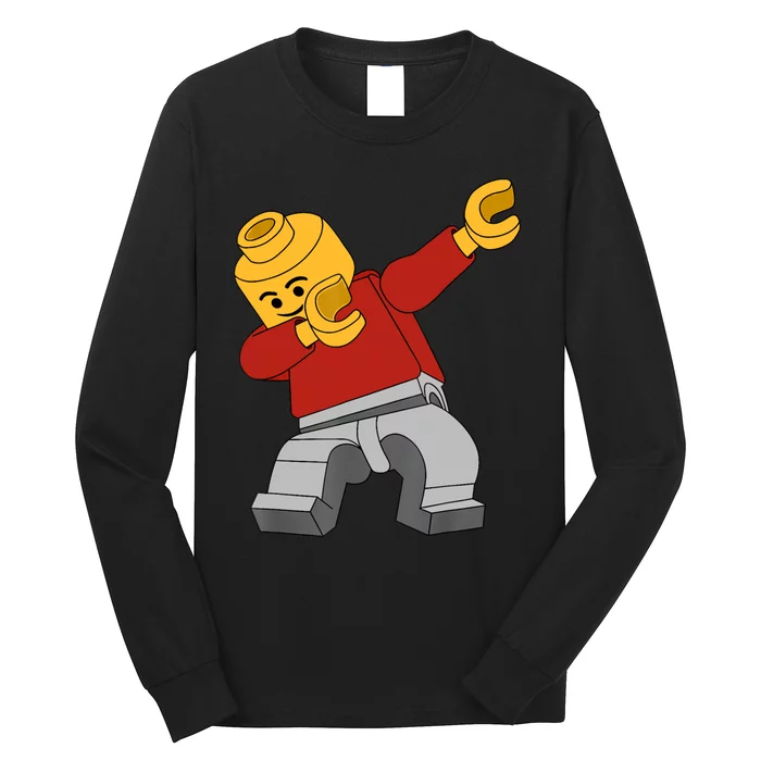 Dabbing Master Builder Funny Building Blocks Bricks Long Sleeve Shirt