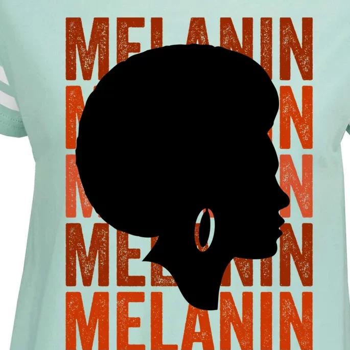 Dope Melanin Black Afro African American Mom Aunt Gift Enza Ladies Jersey Football T-Shirt