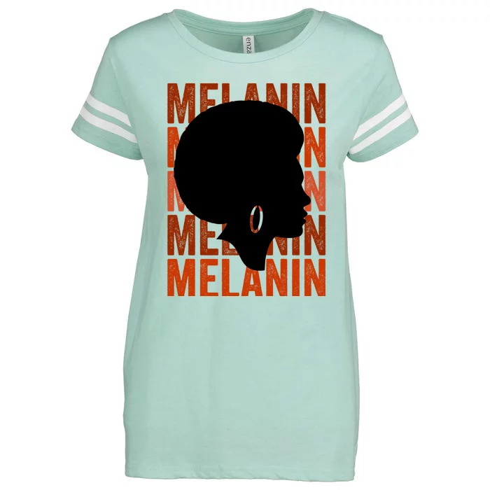 Dope Melanin Black Afro African American Mom Aunt Gift Enza Ladies Jersey Football T-Shirt