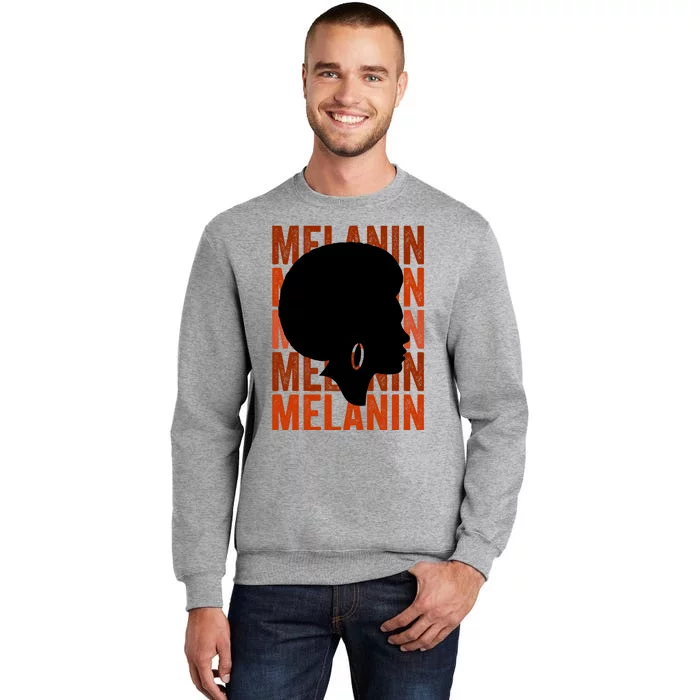 Dope Melanin Black Afro African American Mom Aunt Gift Tall Sweatshirt