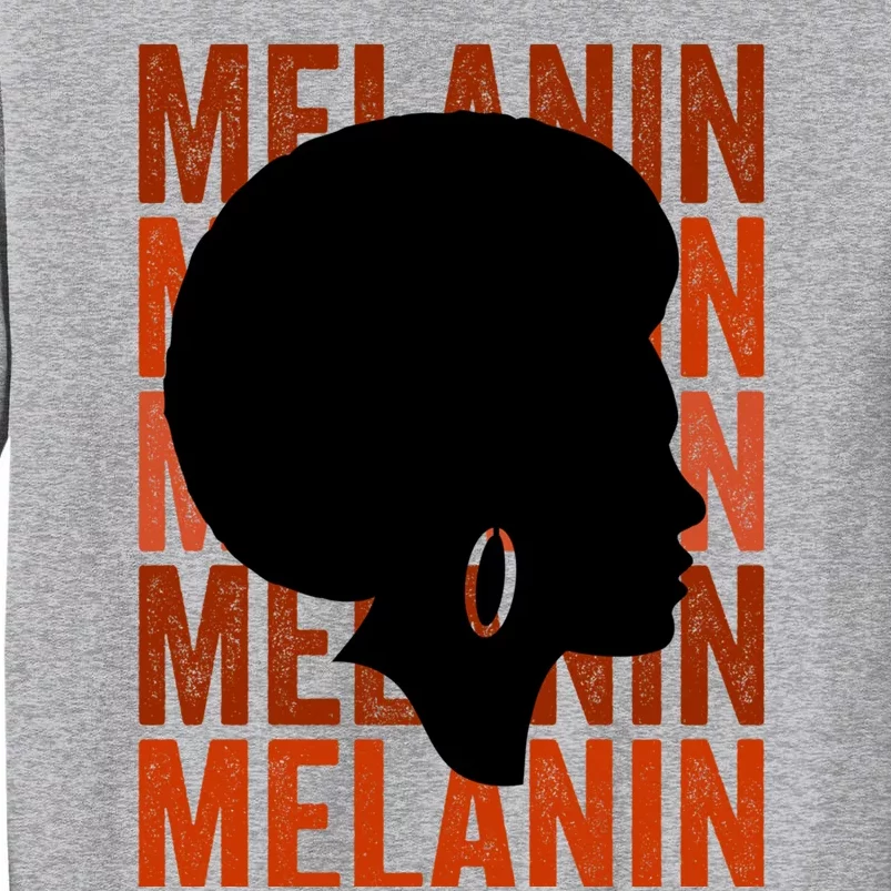 Dope Melanin Black Afro African American Mom Aunt Gift Tall Sweatshirt