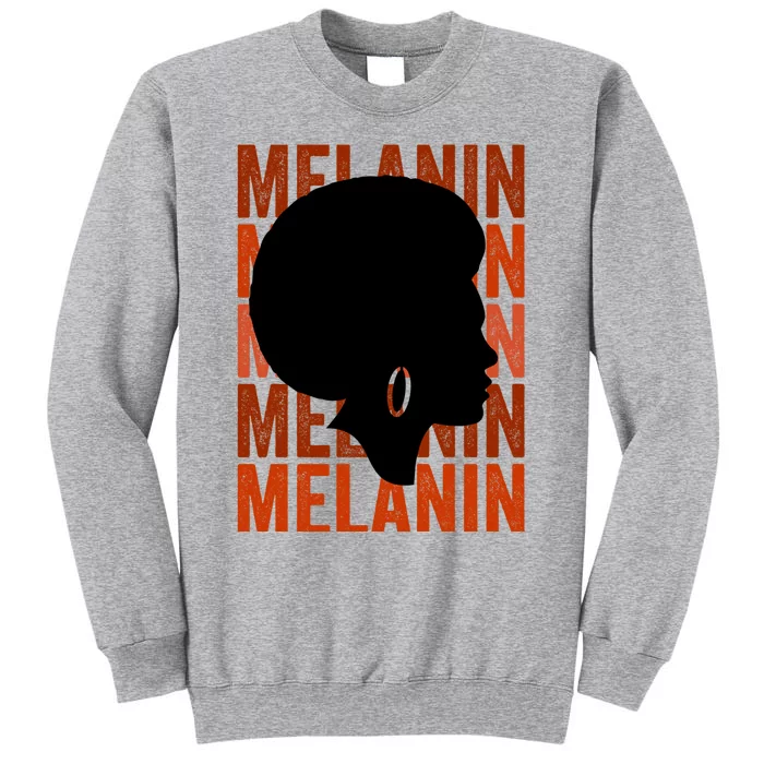 Dope Melanin Black Afro African American Mom Aunt Gift Tall Sweatshirt