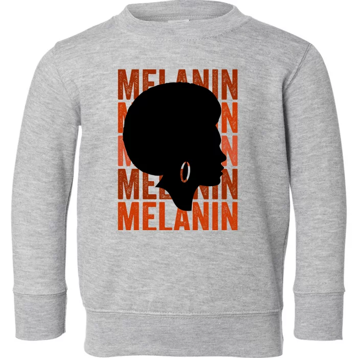 Dope Melanin Black Afro African American Mom Aunt Gift Toddler Sweatshirt