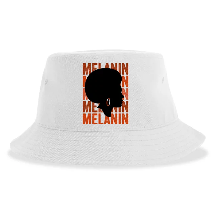 Dope Melanin Black Afro African American Mom Aunt Gift Sustainable Bucket Hat