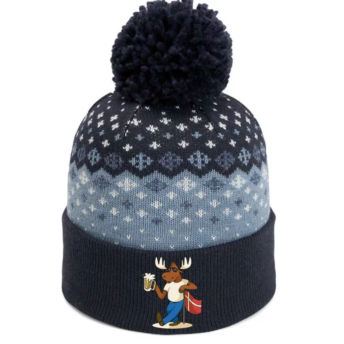 Denmark Moose Beer The Baniff Cuffed Pom Beanie