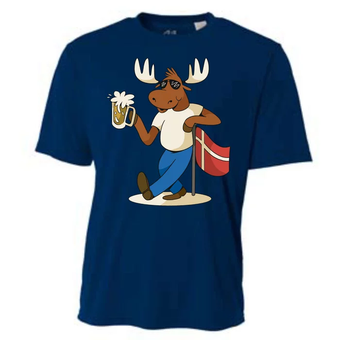 Denmark Moose Beer Cooling Performance Crew T-Shirt