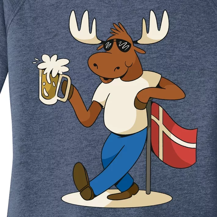 Denmark Moose Beer Women's Perfect Tri Tunic Long Sleeve Shirt