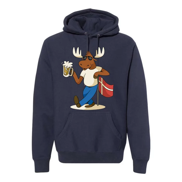 Denmark Moose Beer Premium Hoodie