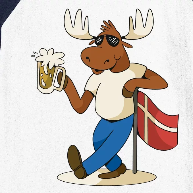 Denmark Moose Beer Baseball Sleeve Shirt