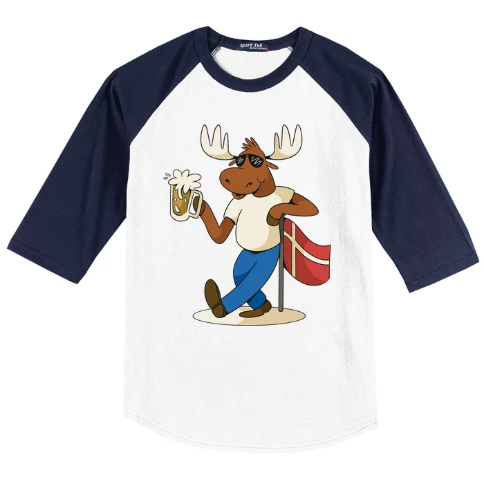 Denmark Moose Beer Baseball Sleeve Shirt