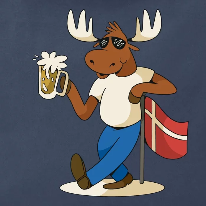 Denmark Moose Beer Zip Tote Bag