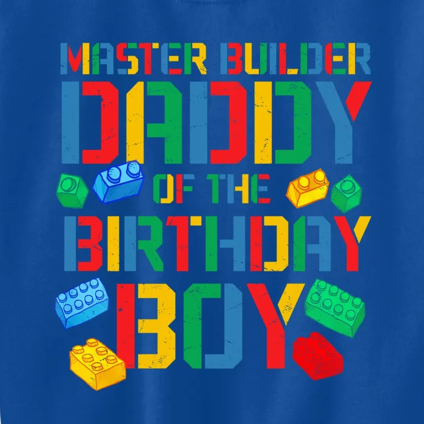 Daddy Master Builder Building Bricks Blocks Family Parents Gift Kids Sweatshirt