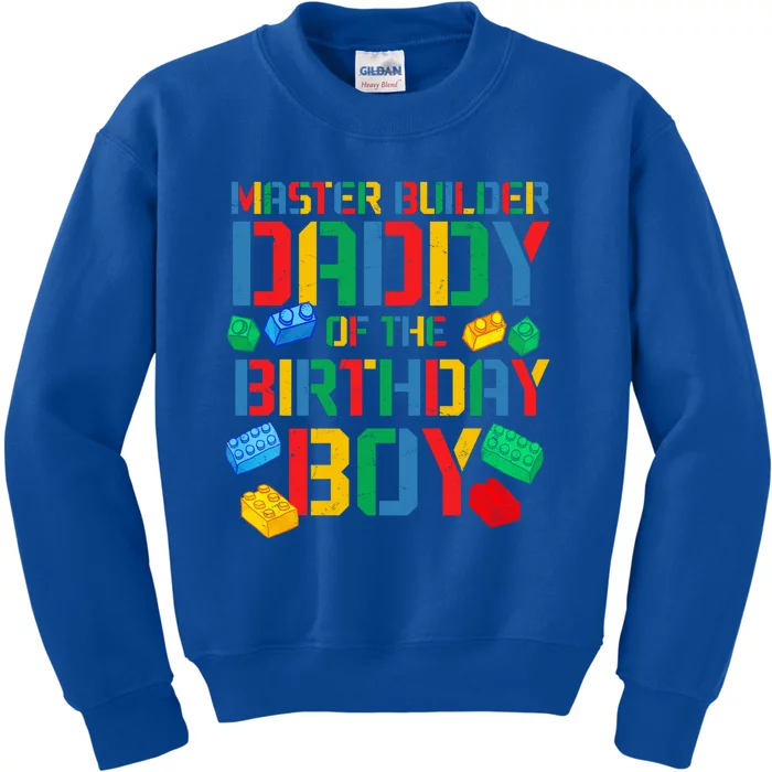 Daddy Master Builder Building Bricks Blocks Family Parents Gift Kids Sweatshirt