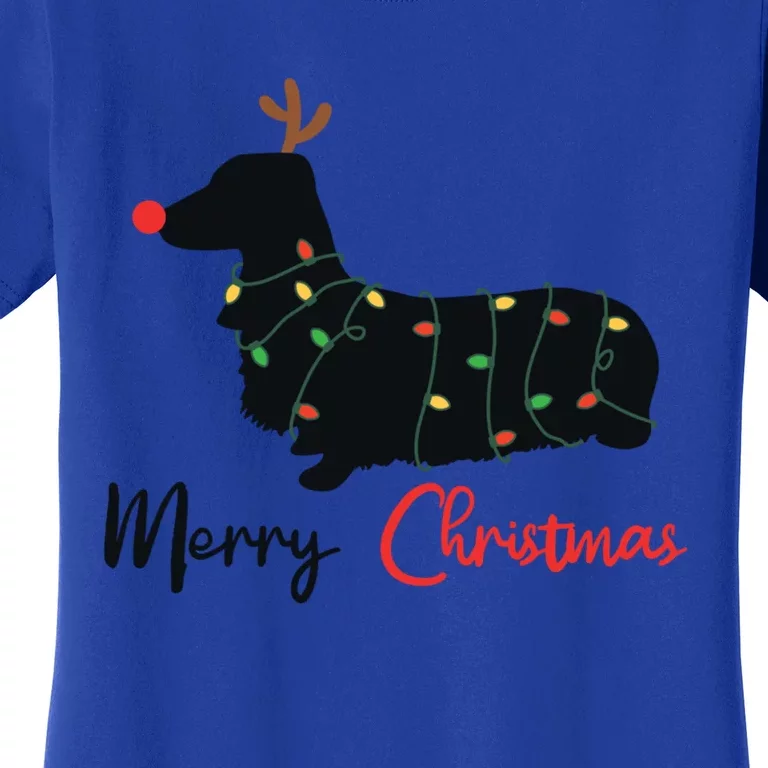 Dachshund Merry Christmas Winter Dogs Christmas Gift Women's T-Shirt