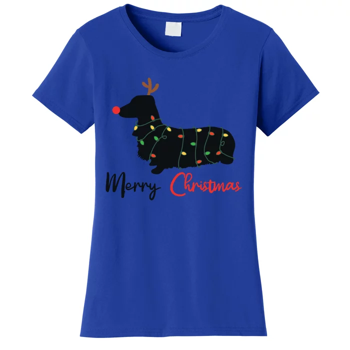 Dachshund Merry Christmas Winter Dogs Christmas Gift Women's T-Shirt