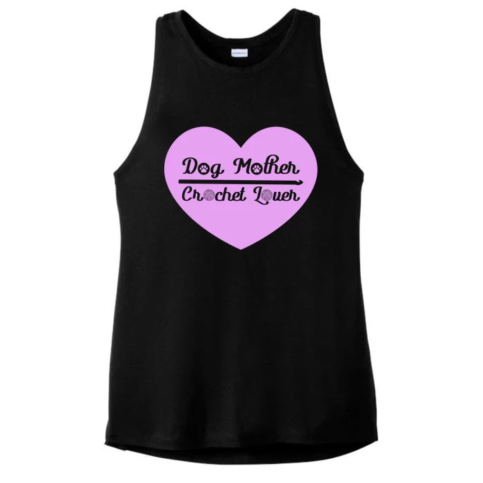 Dog Mother Crochet Lover Crocheting Gift Ladies Tri-Blend Wicking Tank