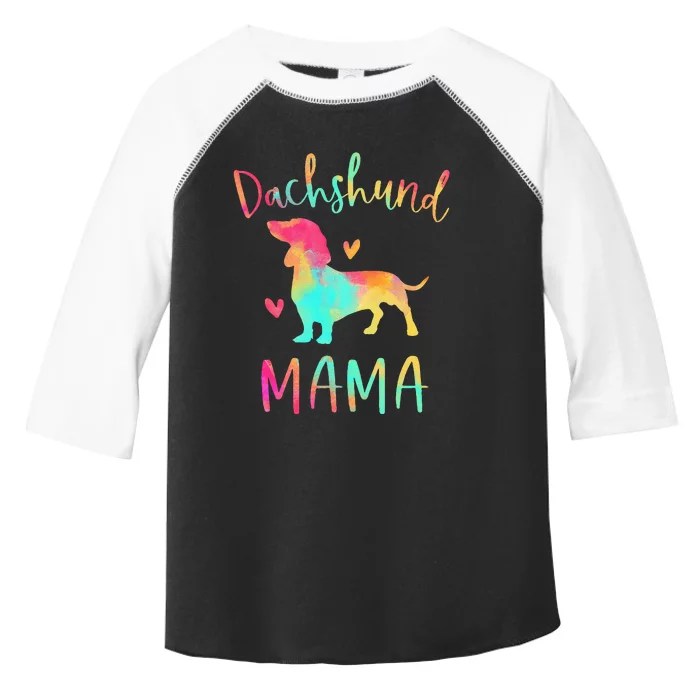 Dachshund Mama Colorful Doxie Gifts Dog Mom Toddler Fine Jersey T-Shirt