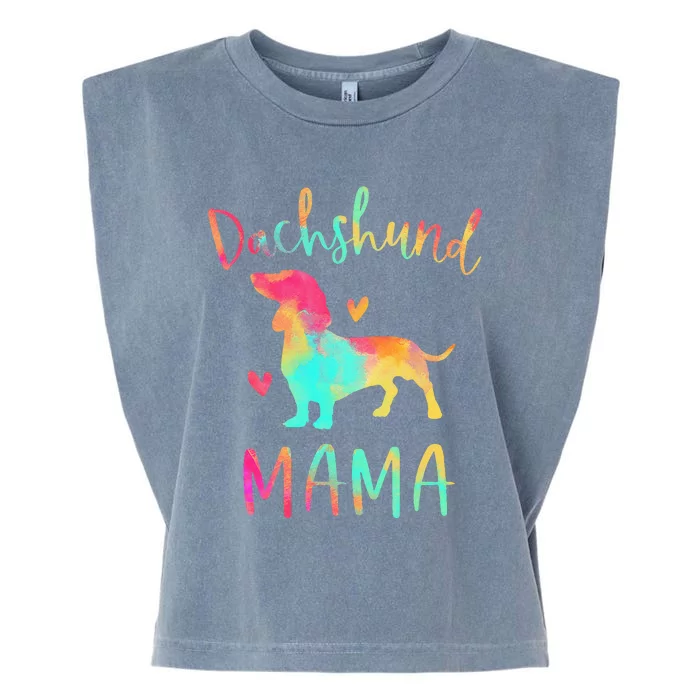 Dachshund Mama Colorful Doxie Gifts Dog Mom Garment-Dyed Women's Muscle Tee