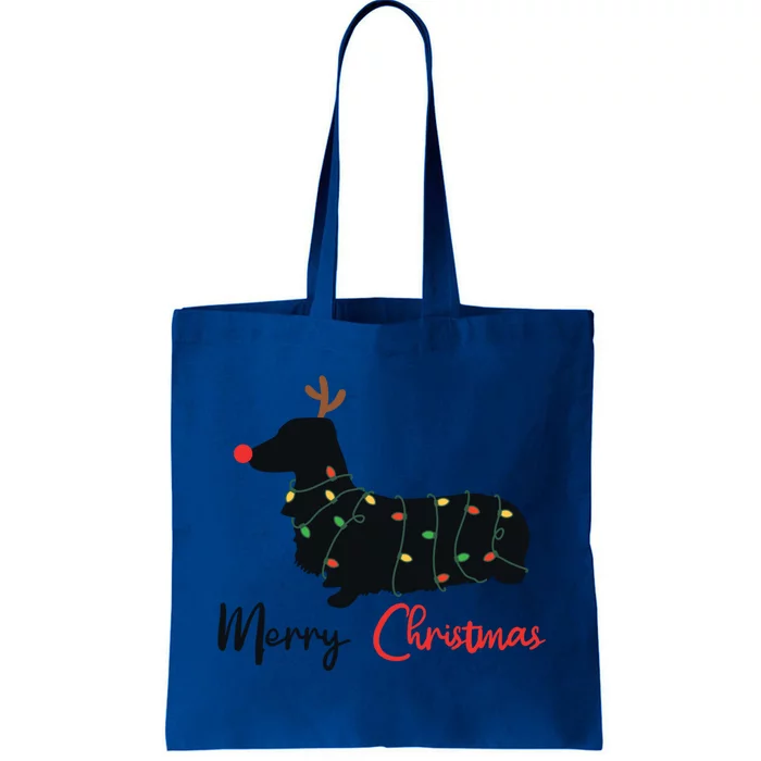 Dachshund Merry Christmas Winter Dogs Christmas Gift Tote Bag