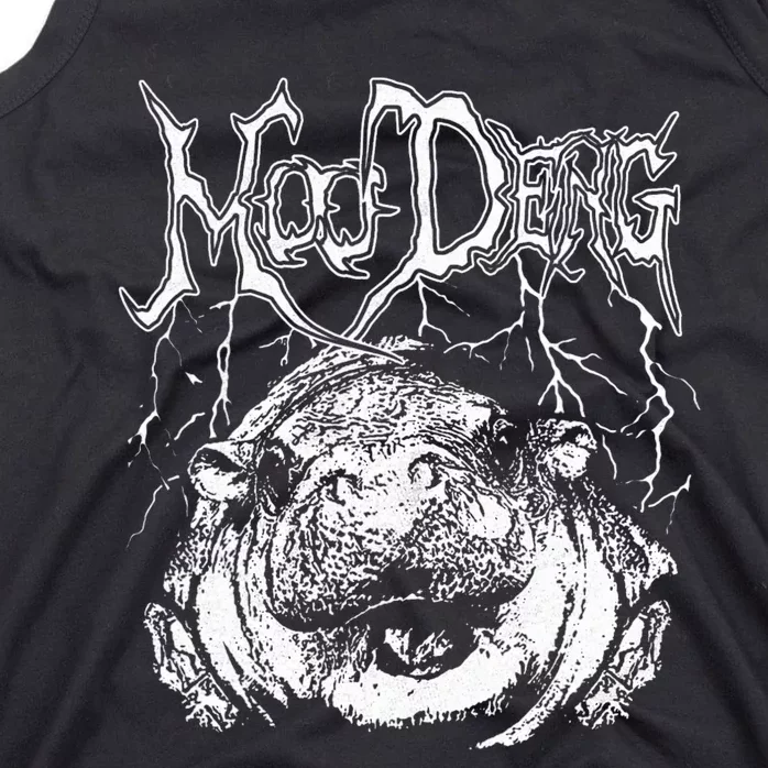 Death Metal Cute Baby Hippo Moo Deng Hippopotamus Tank Top