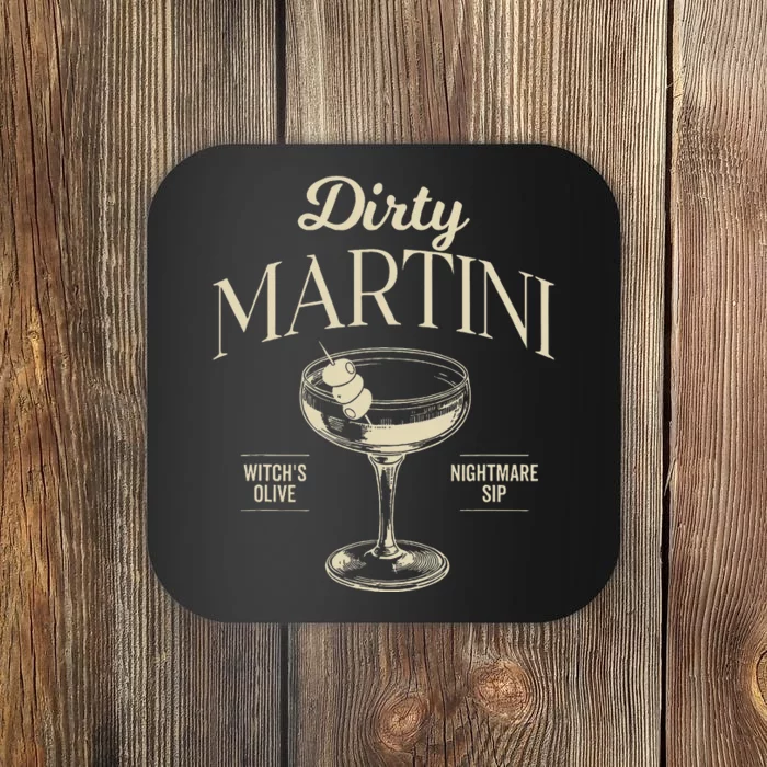 Dirty Martini Costume Funny Cute Cocktail Halloween Party Coaster