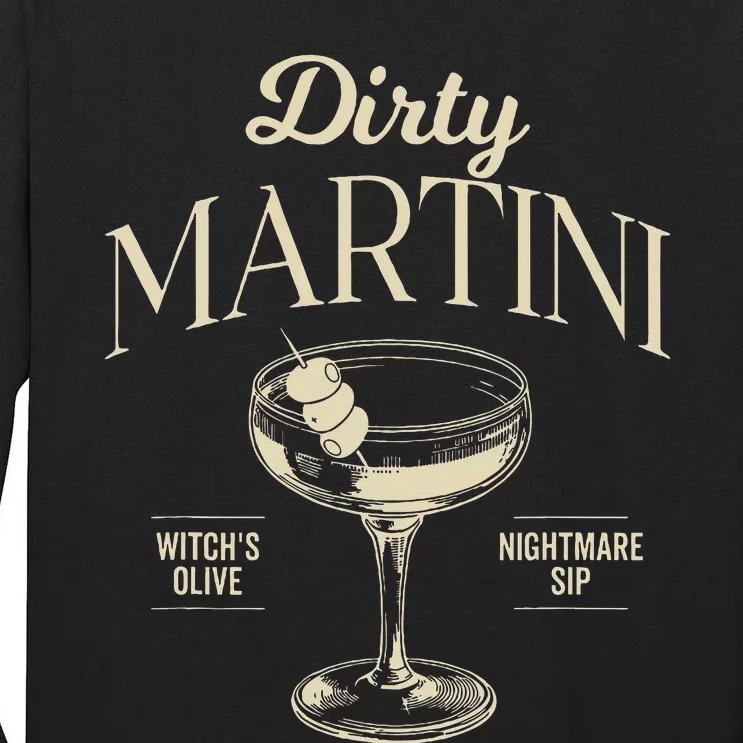 Dirty Martini Costume Funny Cute Cocktail Halloween Party Tall Long Sleeve T-Shirt