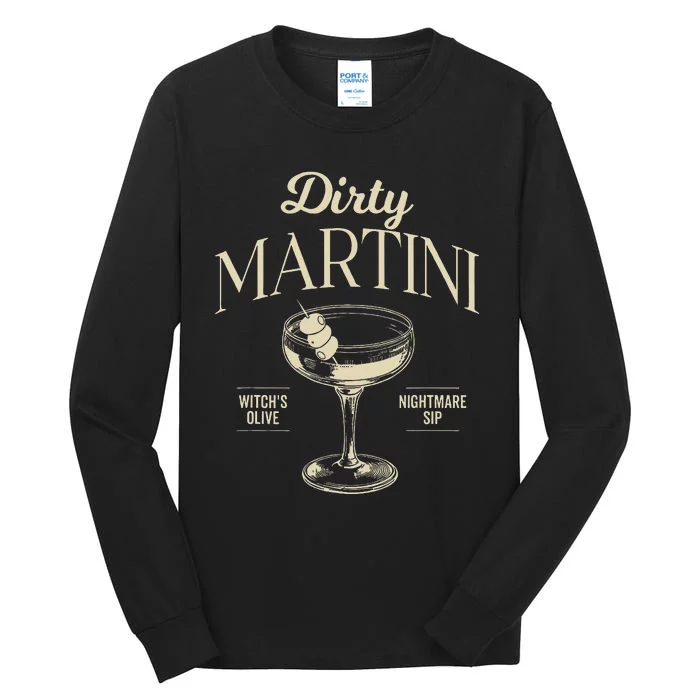 Dirty Martini Costume Funny Cute Cocktail Halloween Party Tall Long Sleeve T-Shirt