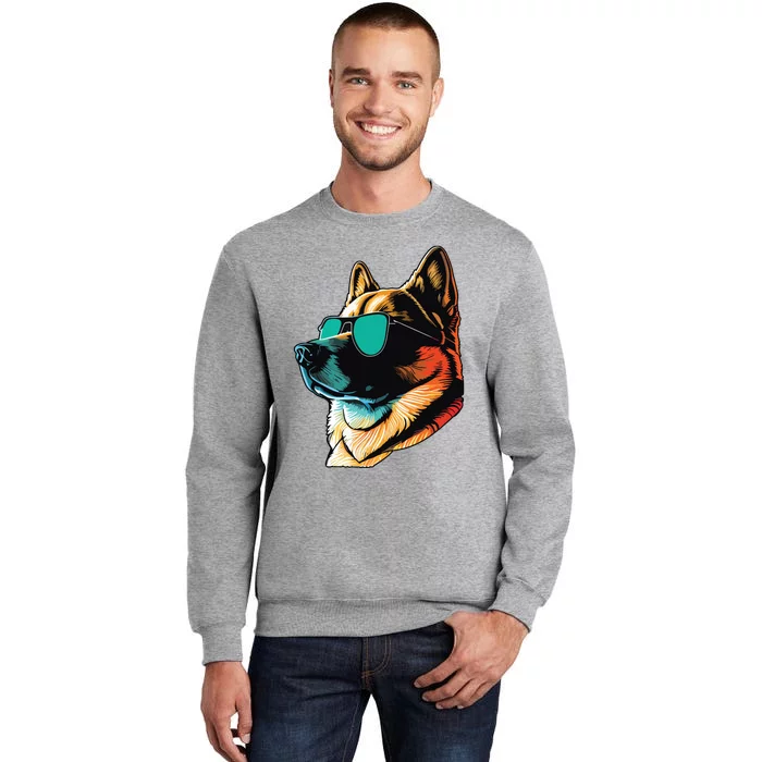 Dad Mom Cool Dog Sunglasses Akita Sweatshirt