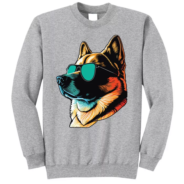 Dad Mom Cool Dog Sunglasses Akita Tall Sweatshirt