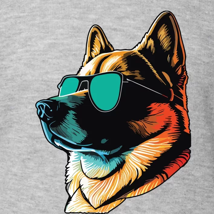 Dad Mom Cool Dog Sunglasses Akita Toddler Sweatshirt