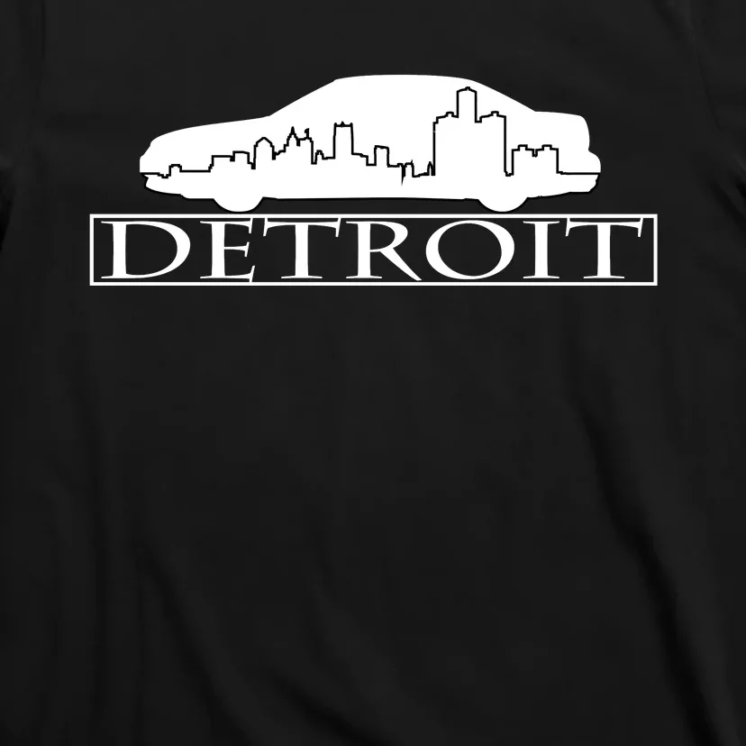 Detroit Motor City Skyline Car T-Shirt