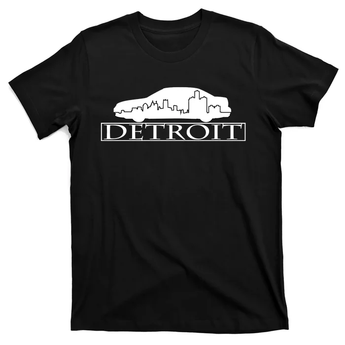 Detroit Motor City Skyline Car T-Shirt