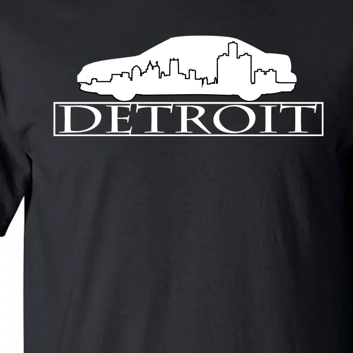 Detroit Motor City Skyline Car Tall T-Shirt