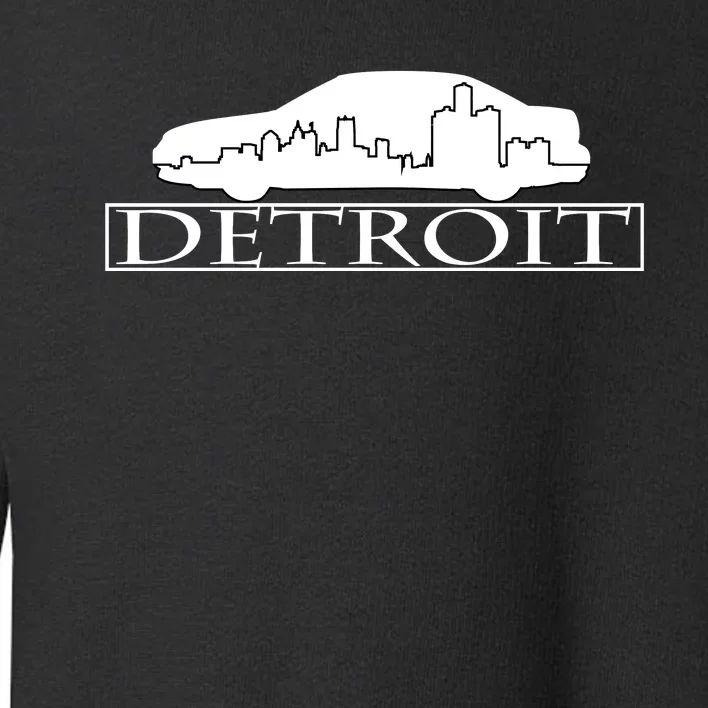 Detroit Motor City Skyline Car Toddler Sweatshirt