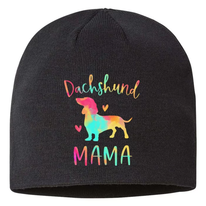 Dachshund Mama Colorful Doxie Gifts Dog Mom 8 1/2in Sustainable Knit Beanie